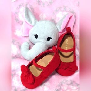 Red Bow-Tie Ballet Flats for Baby